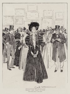 Skied, jej pierwszy obraz autorstwa Charles Dana Gibson